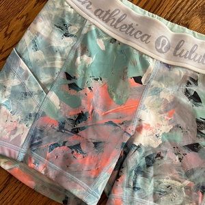 Multicolored Lululemon Running Biker Shorts